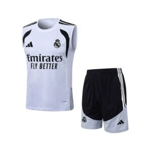 Ensemble Debardeur Real Madrid 2026/2027 Blanc Noir