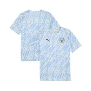 Maillot Manchester City Pré-Match 2025/26 Bleu Blanc