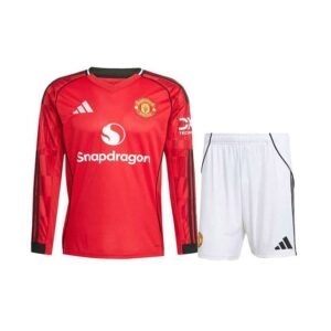 Maillot Manchester United Domicile Enfant ML 2025/2026