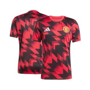 Maillot Manchester United Pré-Match 2025/26 Rouge Noir