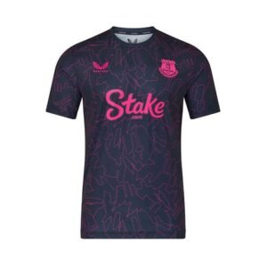 Alternative view of Maillot Pré-Match Everton 2025 2026 Noir Rose