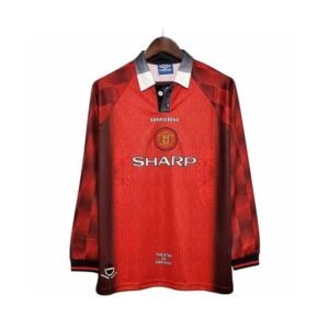 Maillot Rétro Manchester United Domicile Manches Longues 1996/1997