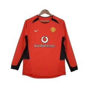 Maillot Rétro Manchester United Domicile Manches Longues 2002/2003