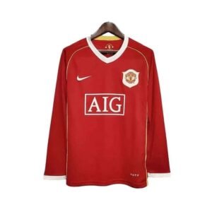 Maillot Rétro Manchester United Domicile Manches Longues 2006/2007