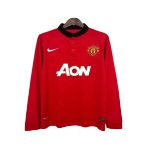 Maillot Rétro Manchester United Domicile Manches Longues 2013/2014