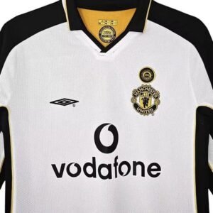 Alternative view of Maillot Rétro Manchester United Extérieur Manches Longues 2001/2002