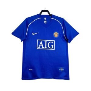 Maillot Rétro Manchester United Gardien 2007/2008 Bleu