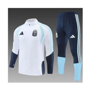 Sweat zippé Argentine+pantalon 2026 Blanc Bleu