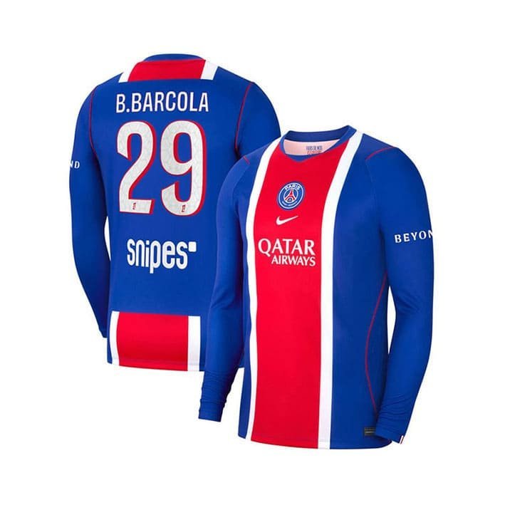 Maillot Manches Longues PSG Domicile 2026/2027 (Bbarcola 29)
