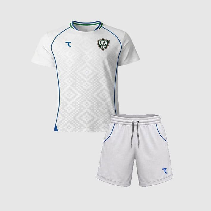 Maillot Enfant Uzbekistan Extérieur 2026/2027 Blanc